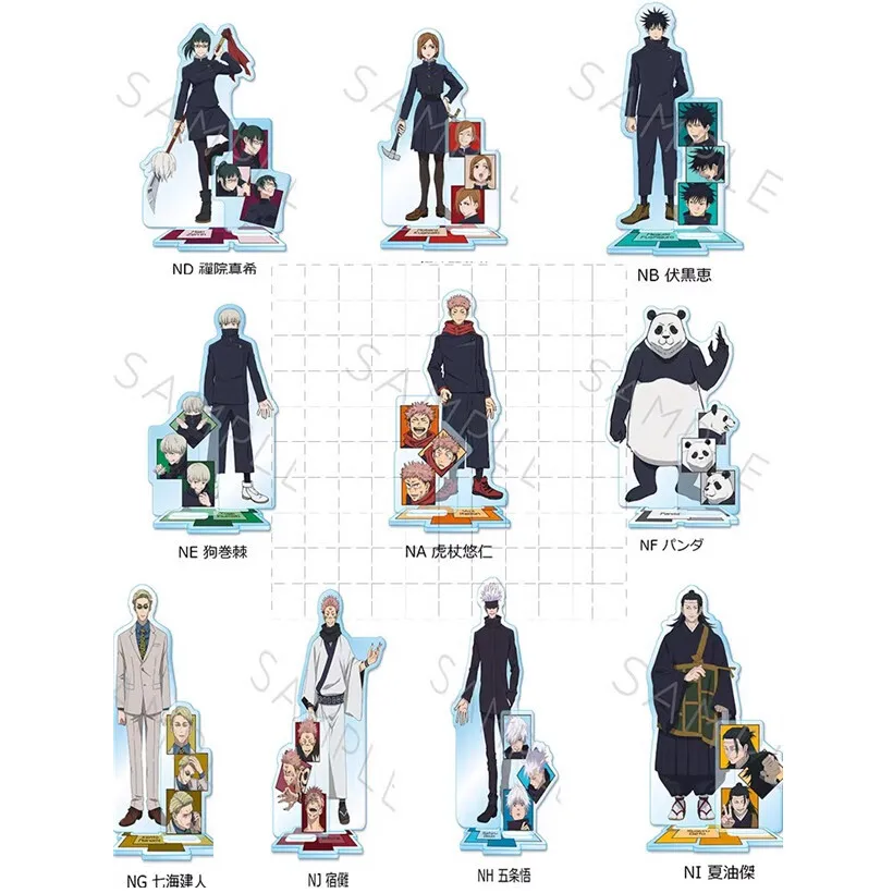 Game 2 Acrylic Stand Doll Anime Zenin Maki Fushiguro Megumi Satoru Gojo Figure Model Plate Cosplay Toy For Gift