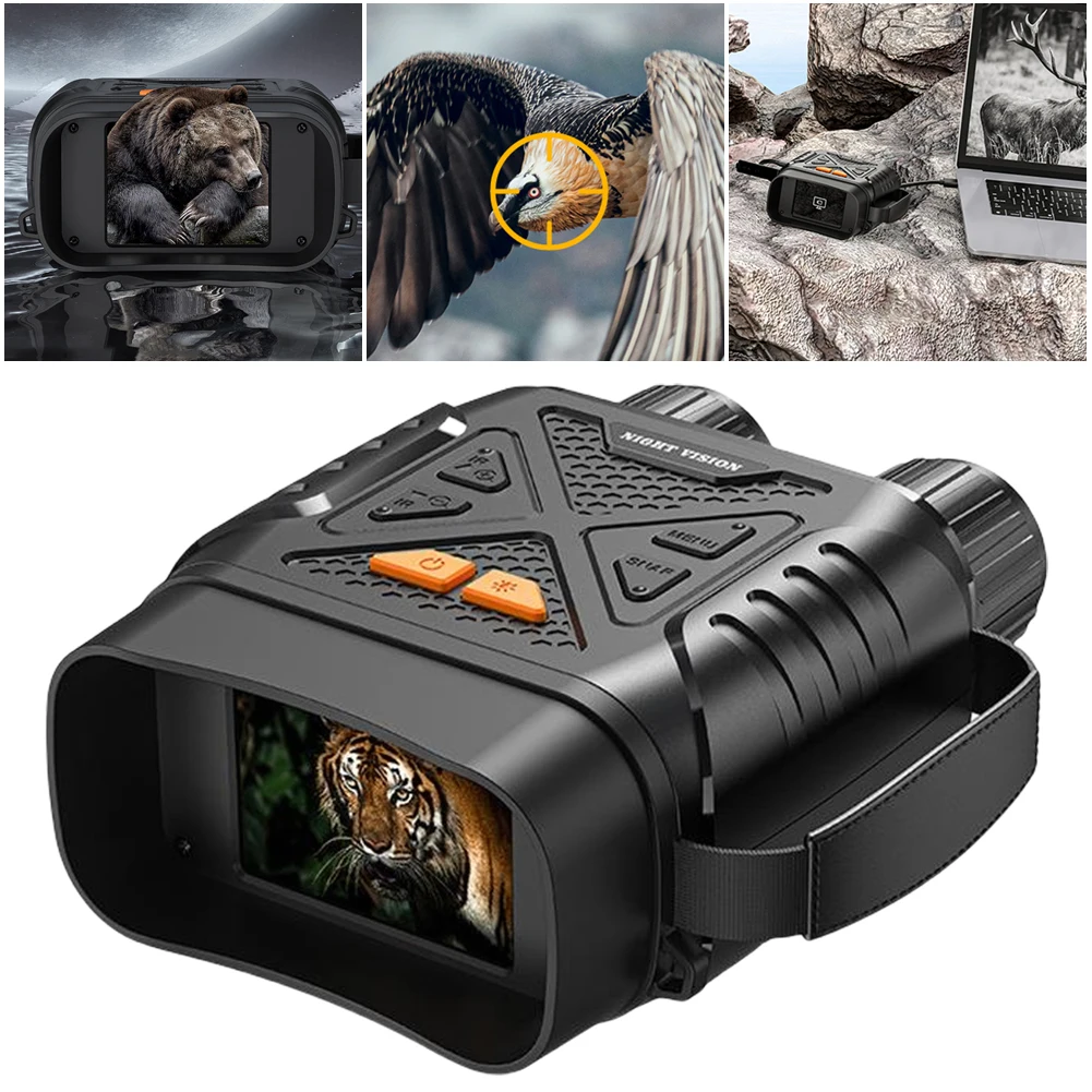 HD 1080P Infrared Binoculars 7 Gear Infrared 10 X Digital Zoom 2000mAh Rechargeable Battery for Saving Camping Photos and Videos