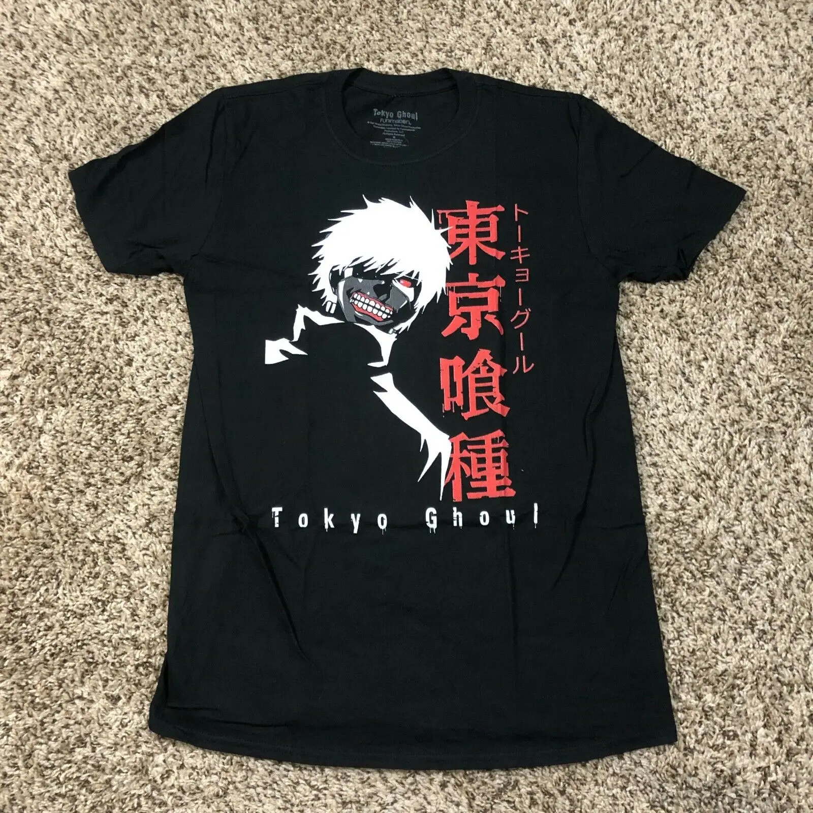 

NEW Tokyo Ghoul Anime Adult Sz XL Black Shirt Japanese Manga Horror Men