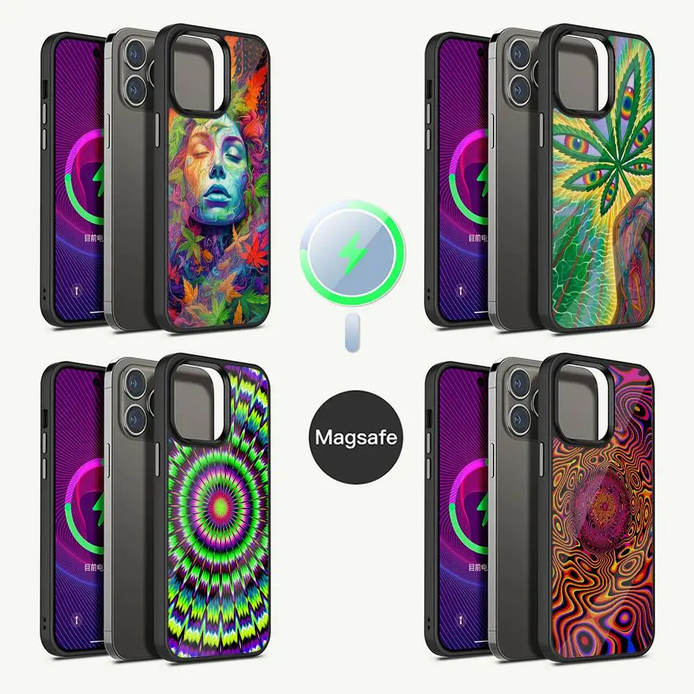

Abstractionism Art High Weed Phone Case For iPhone 16,15,14,13,12,11,Pro,Max,Plus,Mini,Magsafe,Magnetic Wireless Charging Case