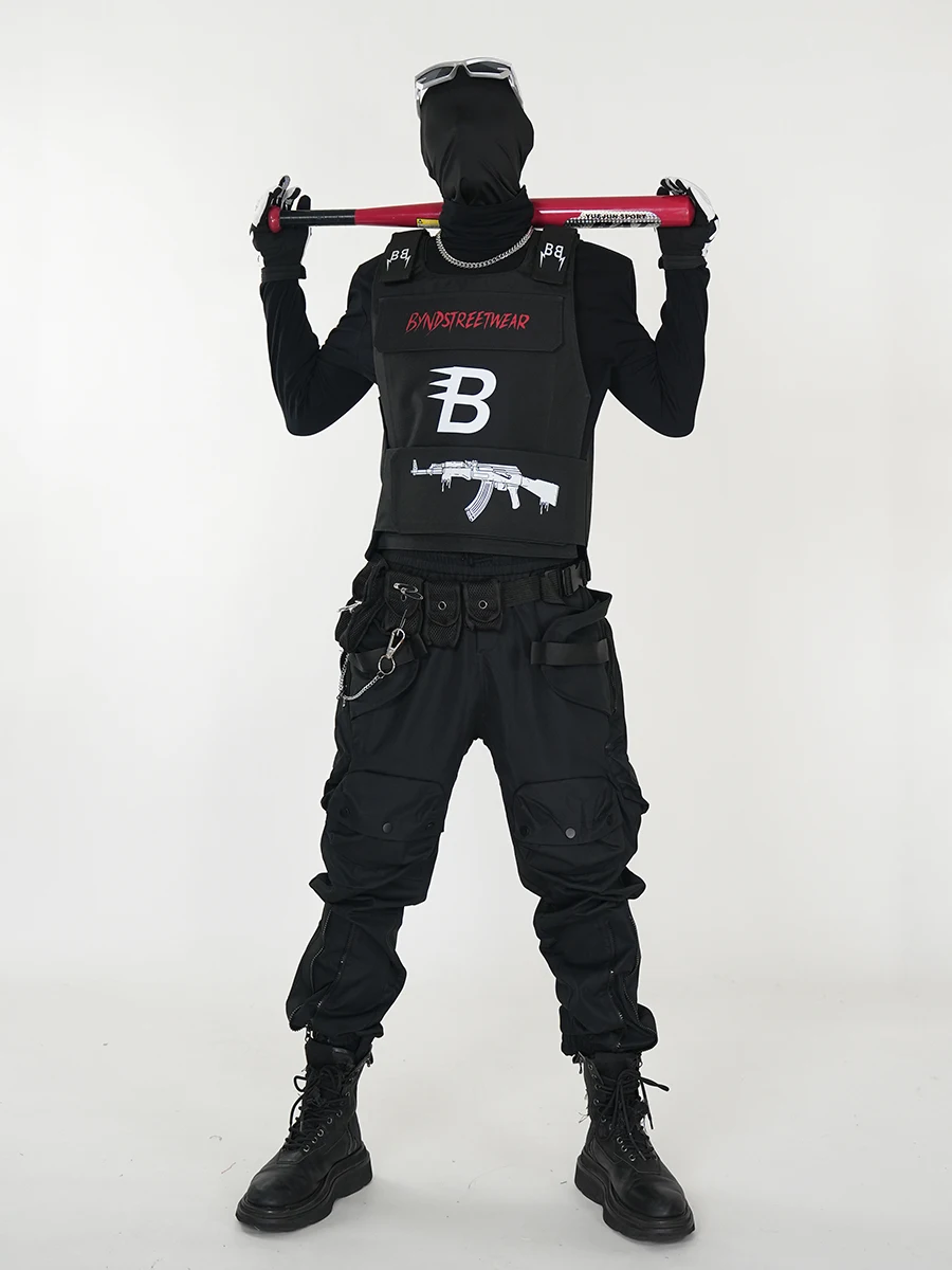

Регулируемый тактический жилет American Tactical St Equipment Set в стиле хип-хоп с липучками, рабочий жилет, молодежный повседневный модный жилет из полиэстера