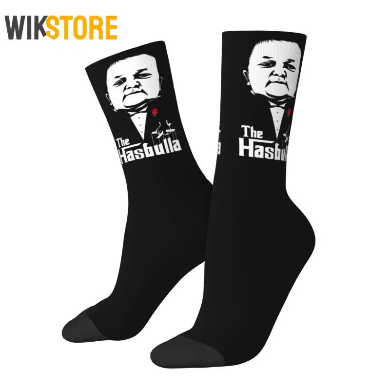 

Hasbulla Godfather Men Women Crew Socks Unisex Funny Funny Breathable Dress Sock