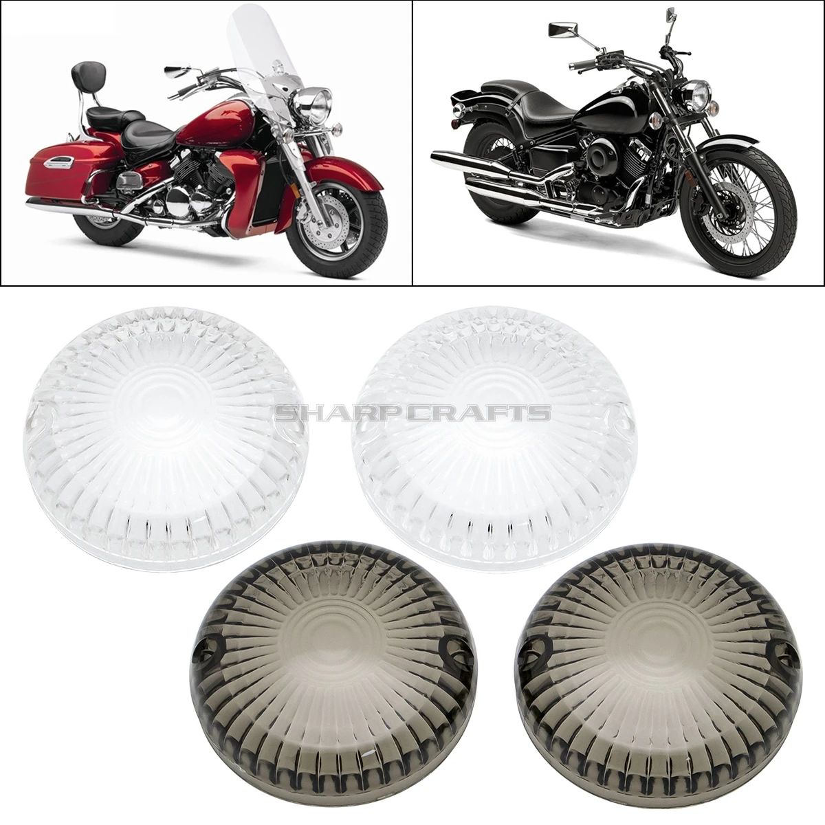 Motorcycle Parts Turn Signal Light Indicator Lens Cover  For Yamaha V-Max Maxim XJ700/X Virago XV250 XV535 XV700 XV750/1000/1100