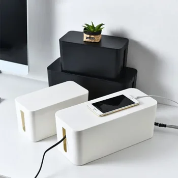 Cable Storage Box Desktop Power Strip Storage Box Dustproof Socket Storage Box Home Wire Case Wire Management Cable Organizer