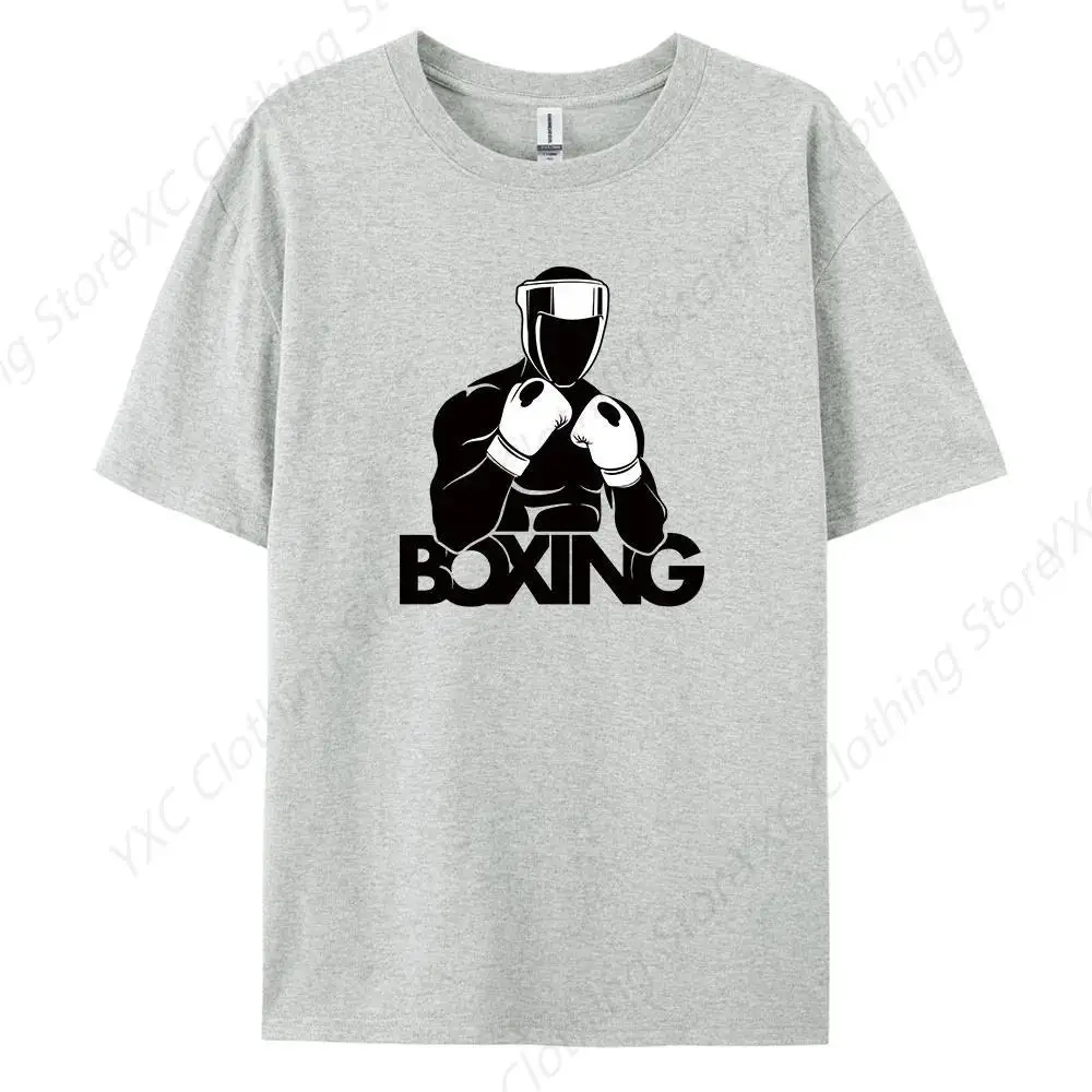 Boxing Men's T-shirt- Short Sleeve Crew Neck Soft Fitted Tees S - 6XL Fresh Classic Basic Tshirts