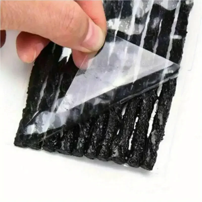 100Pcs Tire Repair Strips Tubeless Rubber Stiring Glue Seals for Car Motorcycle Tyre Puncture kit wicks worms Tools Accessories