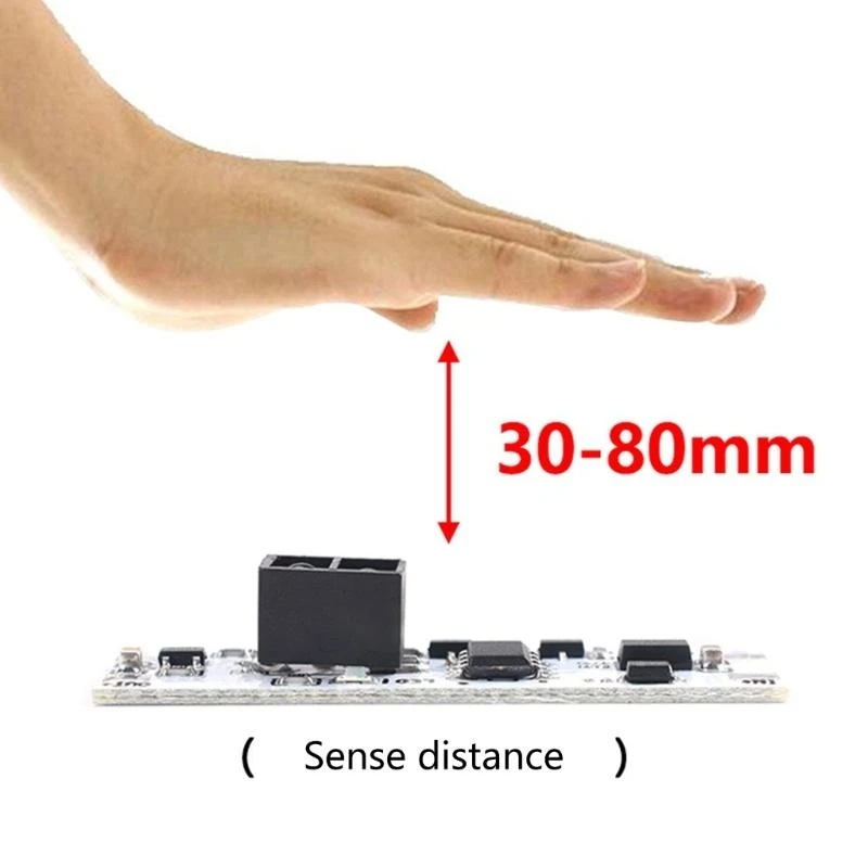 E21E LED مصابيح التحكم في تعتيم مكونات نشطة لخزانة خزانة تبديل اليد وحدة 5V-24V 3A أجهزة استشعار اليد المسح