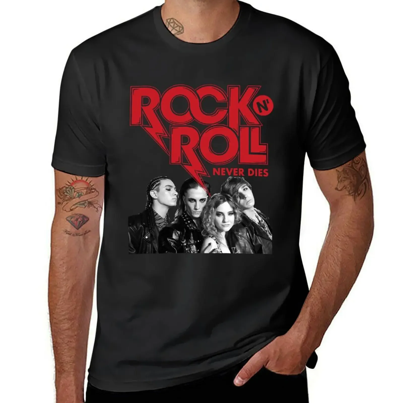 

Maneskin Rock n Roll Quote Mneskin Original T-Shirt graphic t shirt vintage summer clothes new edition workout shirts for men