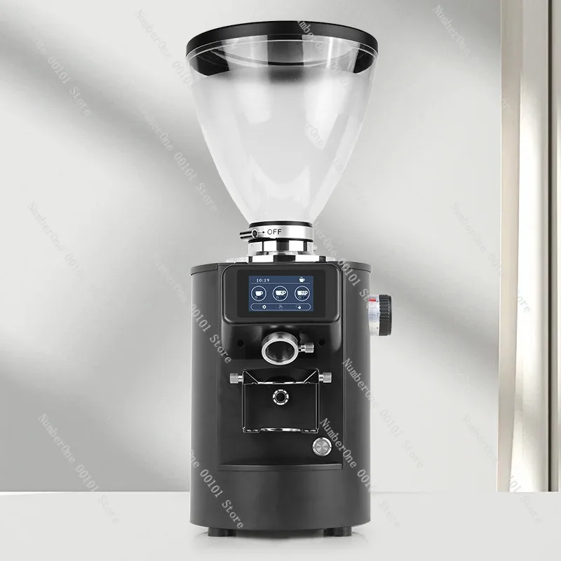 K83 Professional Electric Coffee Grinder, 90MM Titanium Alloy Flat Burr, Commercial Quantitative Grinder Italian Style