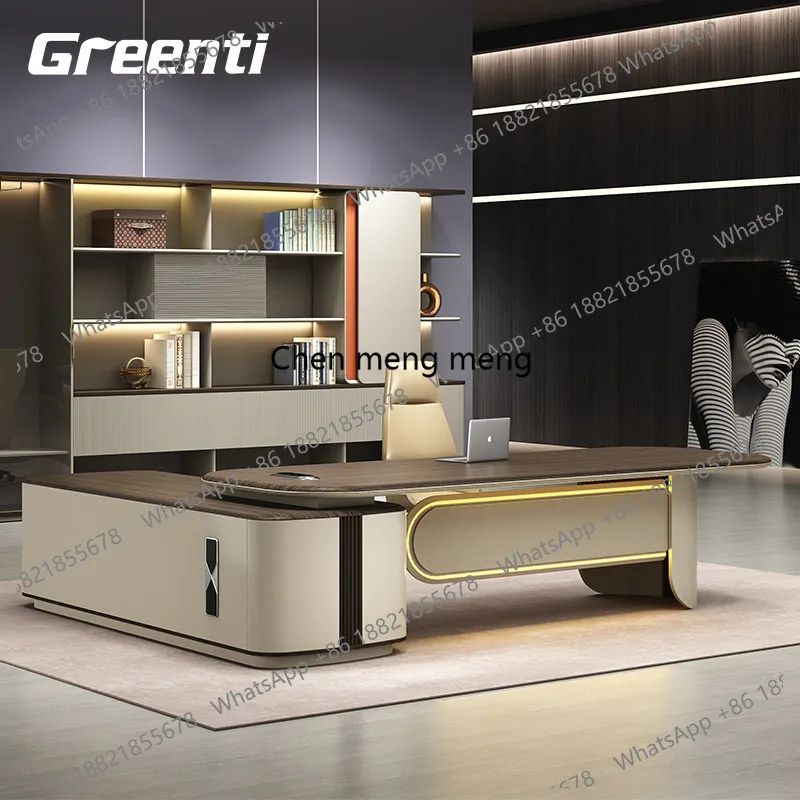 B567 Modern Simple Light Luxury President Manager Office Furniture Large Class Desk