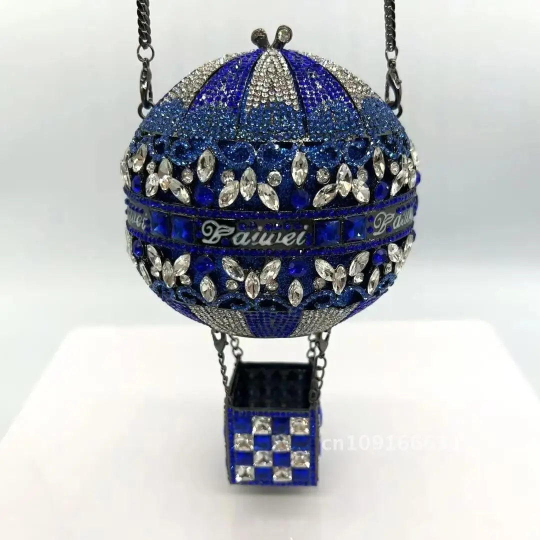 Balão de ar quente pedras noite sacos embreagem minaudiere gemas sacos diamantes bolsa casamento noite nupcial bolsa festa jantar