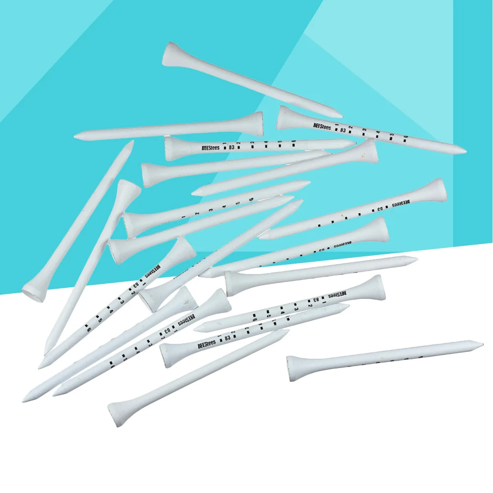 

50Pcs Wooden Tee Pegs Light Weight Firm Structure Not Easy Break Outdoor Equipment White Black Wood Tees Tees Tee Pegs