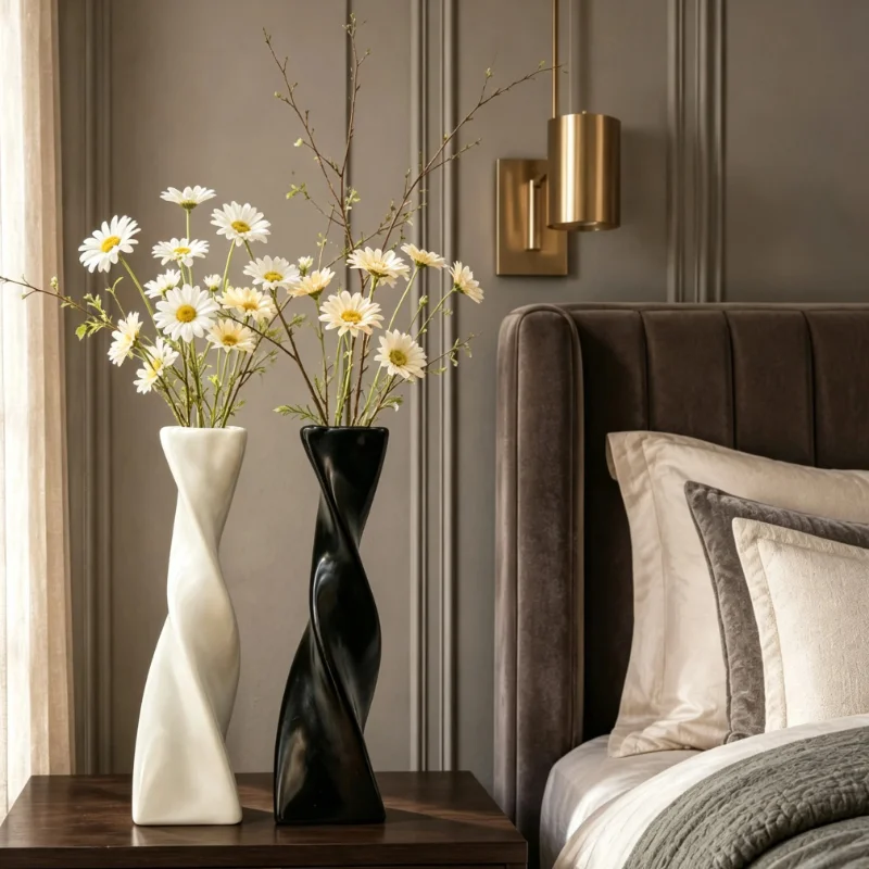 Irregular Minimalist Vases Geometry Hydroponics Vase Stable Special Shaped Vase Home Desktop Decor Artistic Ceramic Flower Vase