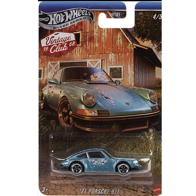 Nowy zestaw Hot Wheels Classic Club 1/64 Mustang HRT81 Porsche Silver Standard Diecast Cars Model Collect Custom Birthday Toy Gift