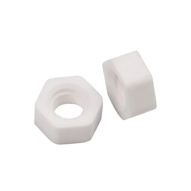 20Pcs M2-M16 Alumina Ceramic Hex Nut, High Temperature Corrosion Resistant Heat Insulation Fastener
