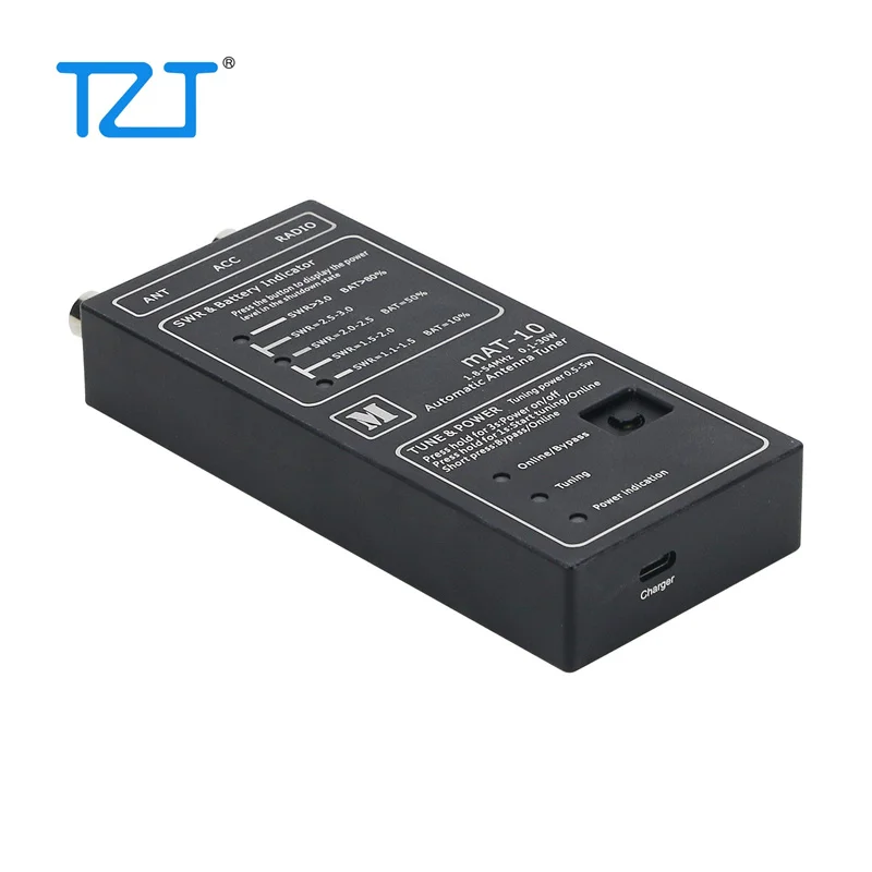 TZT mAt-10 จูนเนอร์เสาอากาศอัตโนมัติ 1.8-54MHz 0.1-30W สําหรับ YAESU FT-817/818 QRP วิทยุ