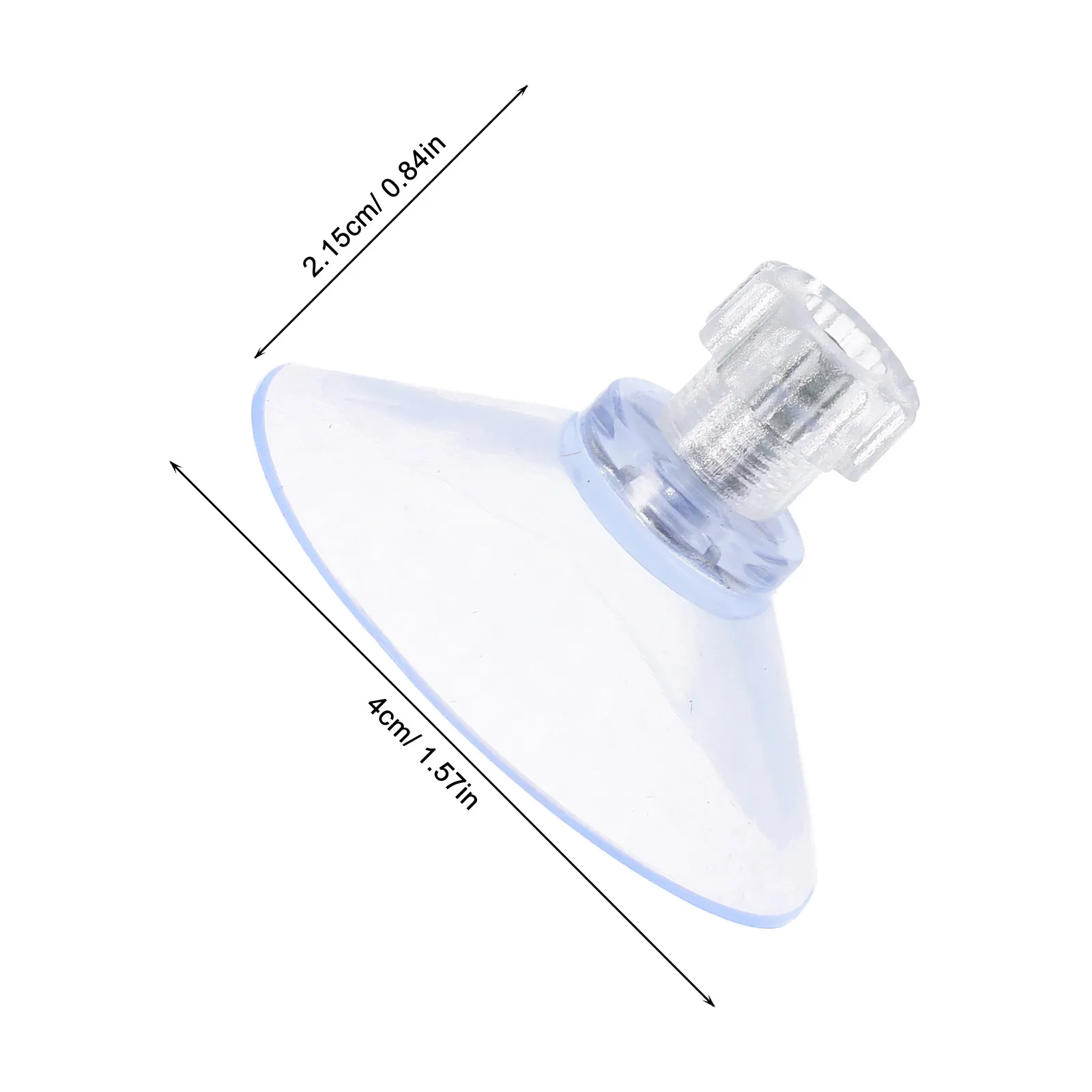 20Pcs Clear Suction Cups with Screws M5 Stainless Steel Nut Design for Glass Tables Windows Mirrors Tiles Aquariums Household