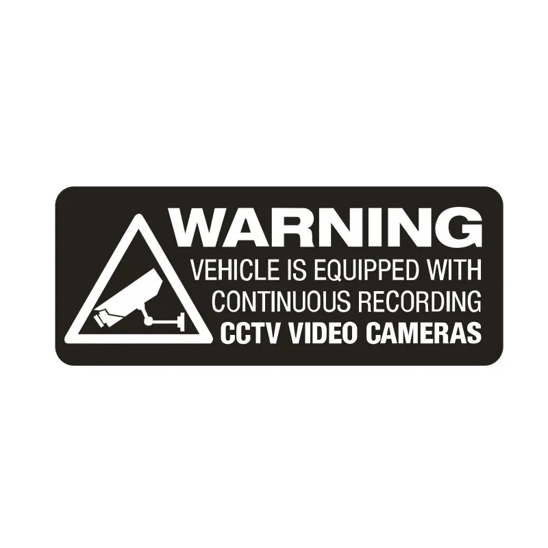 10x4cm WARNING RECORDING CCTV ON BOARD Dashcam Safety Car Window Decal PVC Waterproof Sticker Car Decoration