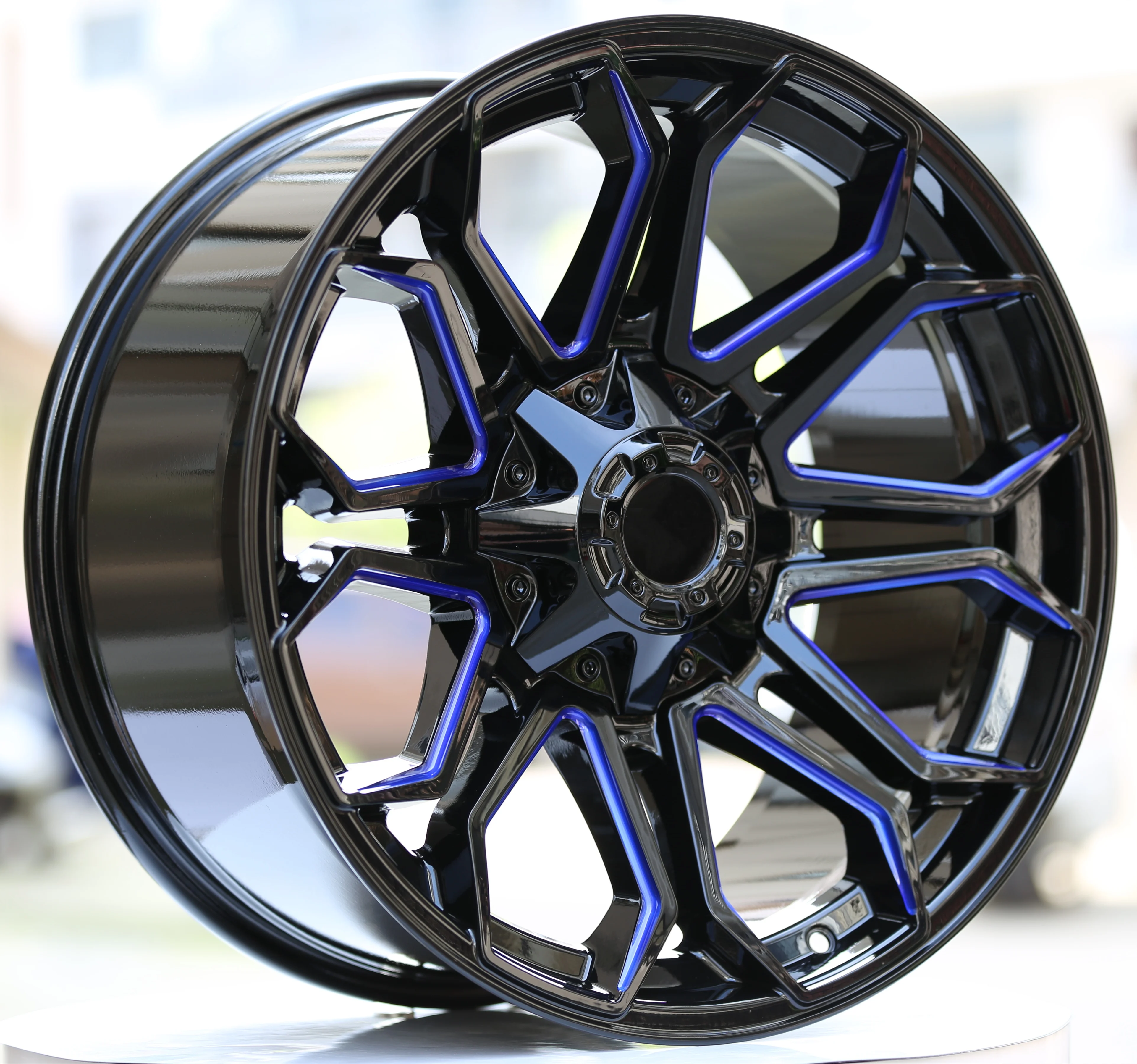 CNC Precision Black Milling Negative Bias Offroad Alloy Wheel Hubs 10J ET-24mm High Performance Mod Rims