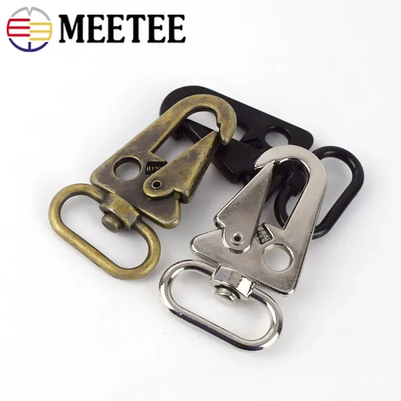 Meetee 2/4/10Pcs 25mm Metal Buckle Bag Strap Webbing Hang Snap Hook DIY Keychain Luggage Clip Clasps Buckles Hardware Accessory