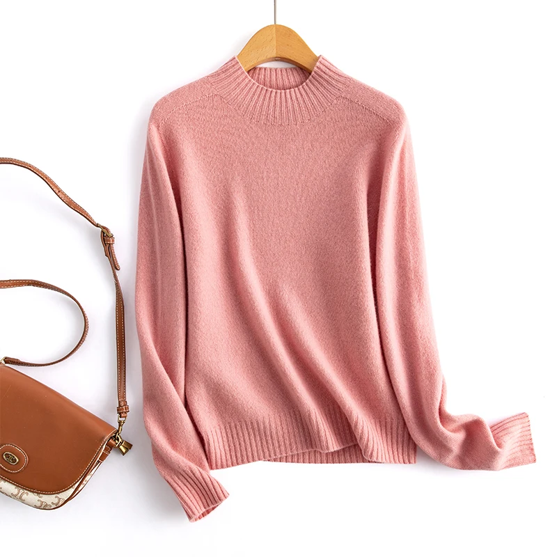 

Soft Sl One-Piece Wool Camere Knitted Sweater Loose f High Collar Women's Faion Warm Winter ential MY63