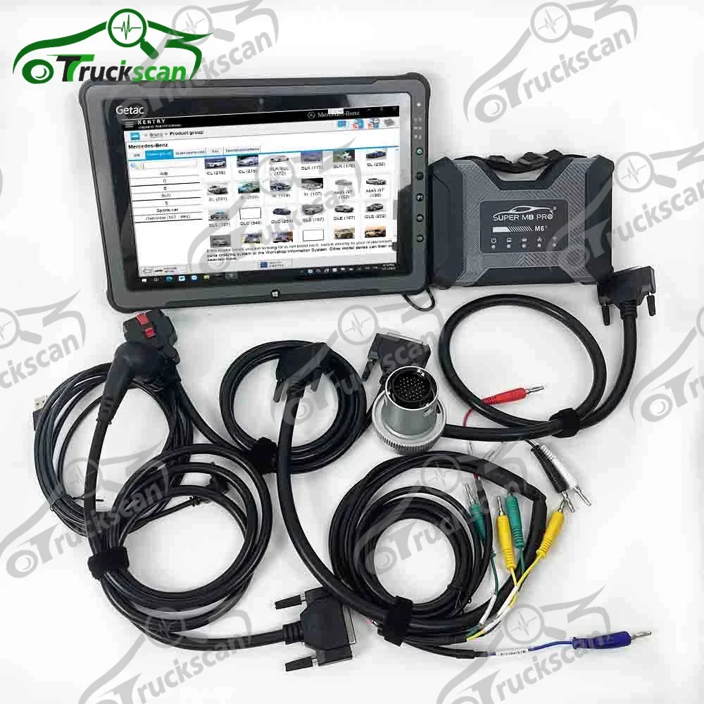 SUPER MB PRO M6+ for BENZ Trucks Diagnoses Wireless Diagnosis Tool Used with Original MB Software and F110 Tablet