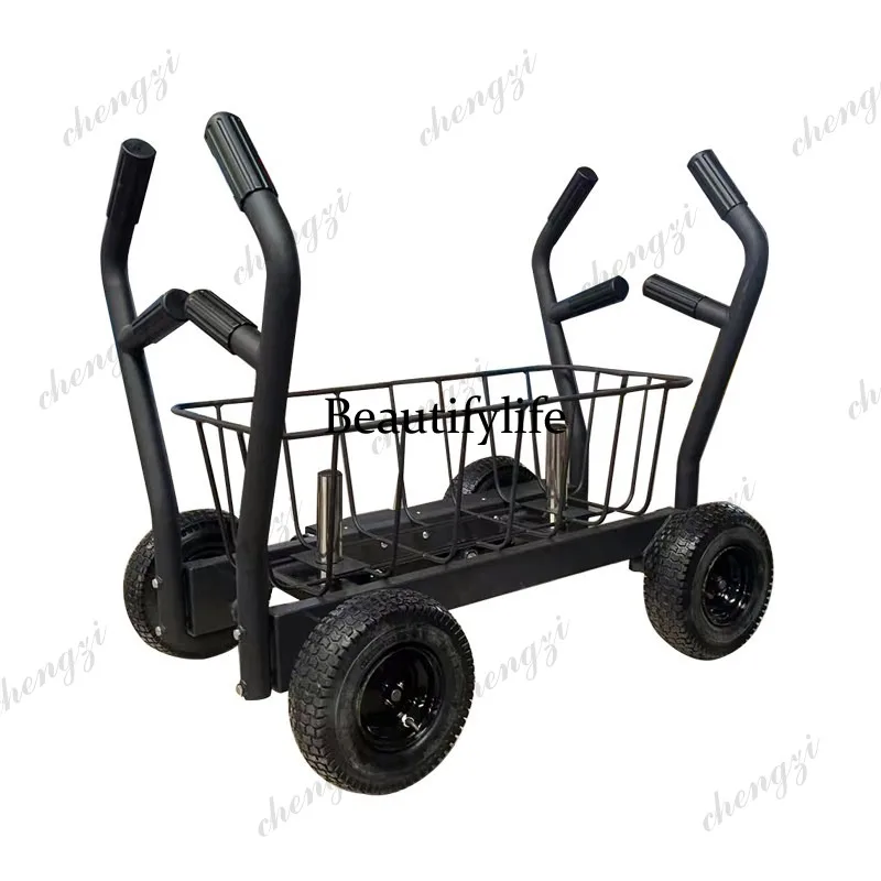 Sled Car Adjustable Resistance Barbell Cart Private Gym Exercise Bike
