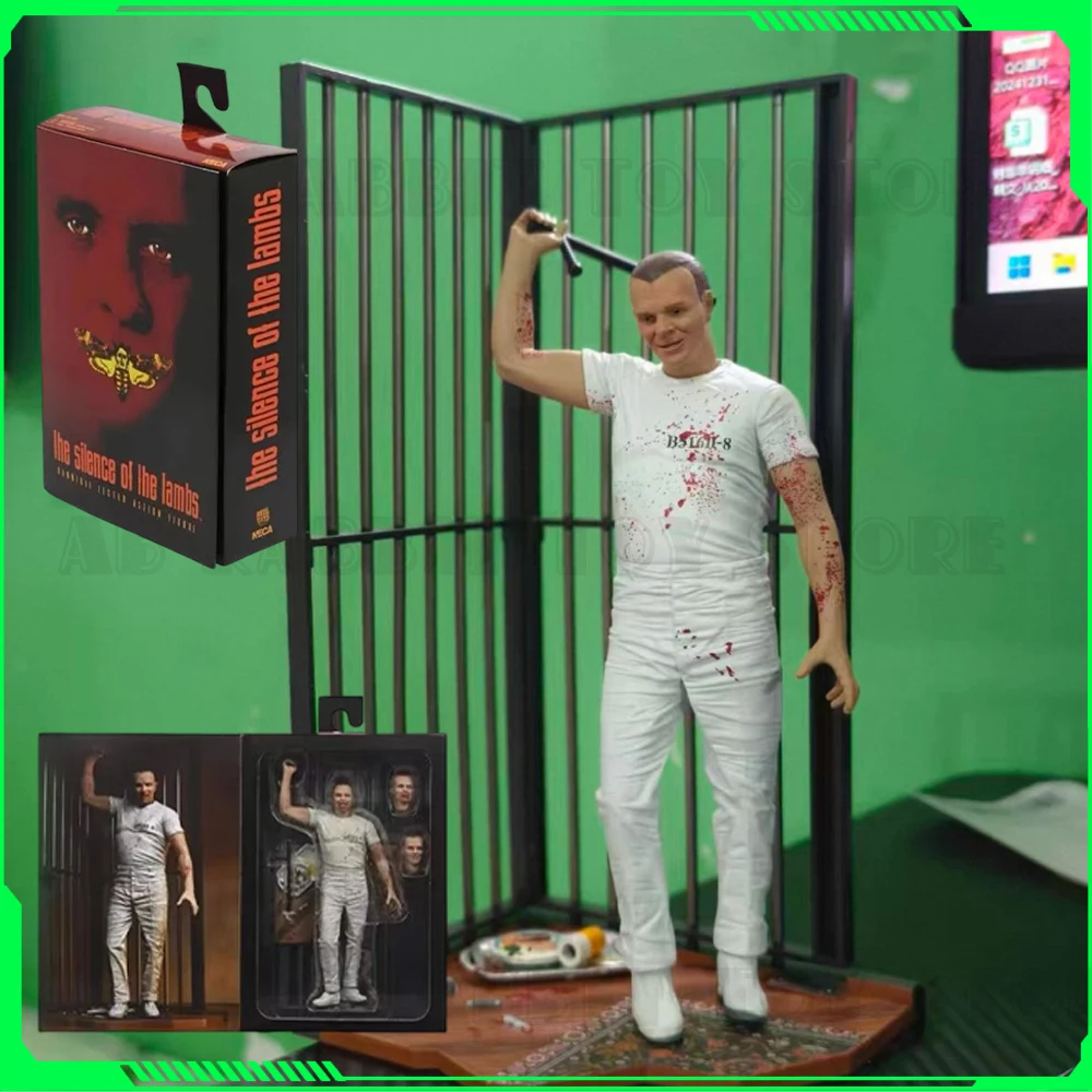 

Neca Silence Of The Lambs Figure Hannibal Figure Jailbroken Version Pvc White Suit Hannibal Figurine Decoration Model Toys Gifts
