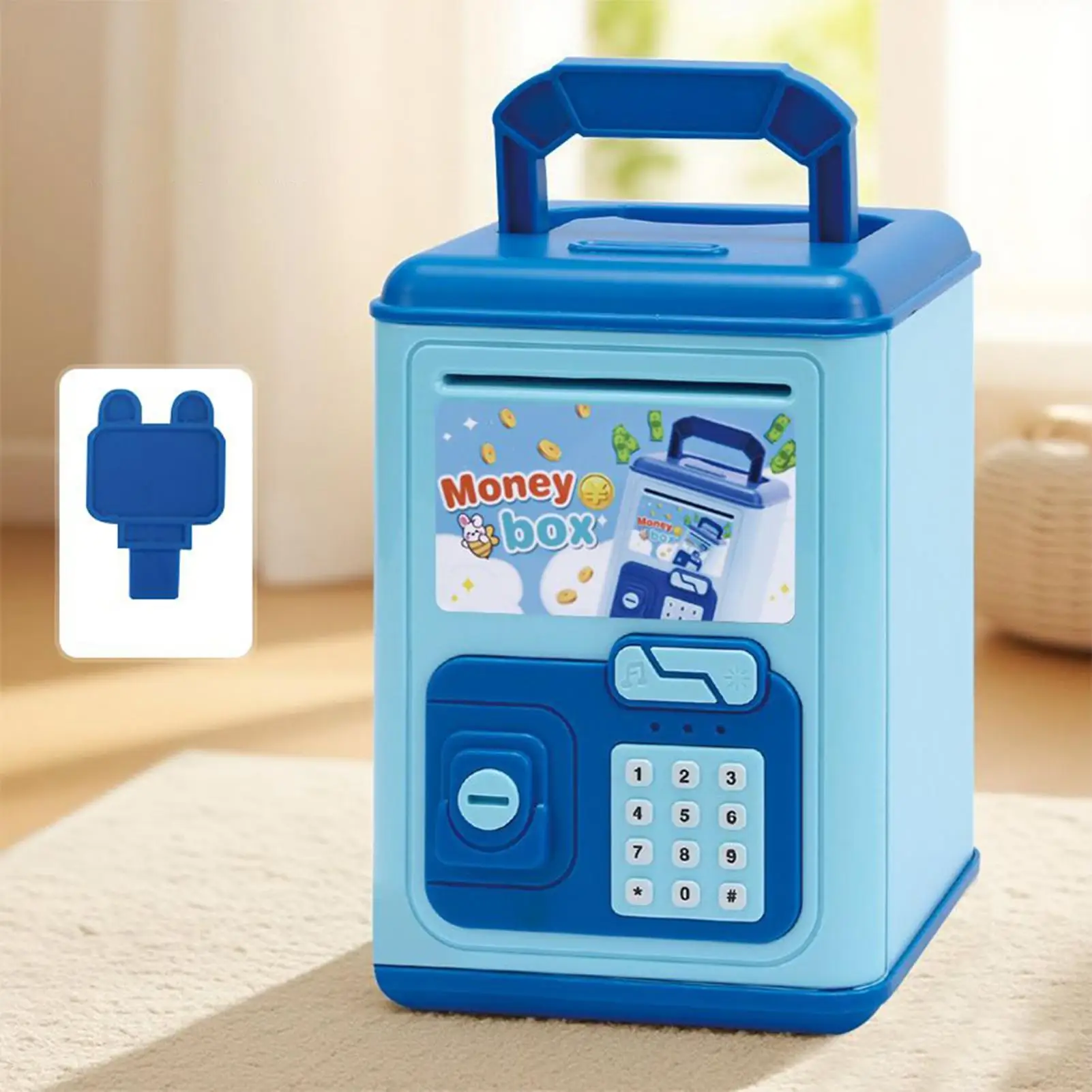 Bank Uang Anak-anak Penjaga Uang Koin Elektronik Bank Uang Musik Lucu untuk Anak-anak 5-10 Tahun Siswa Natal Ulang Tahun Rumah Paskah