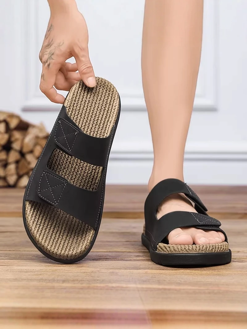 

Large Size Men's Sandals Summer Outdoor Beach Slippers Sporty Anti-Slip Odor-Resistant Flat EVA Slippers Casual Daily Wear