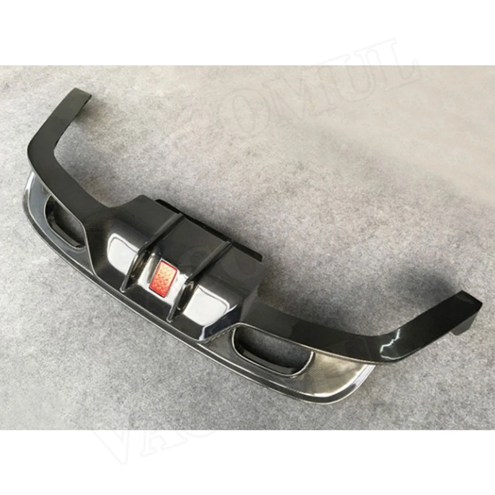 VACOMUL ألياف الكربون شفة خلفية سبويلر الناشر يناسب جاكوار XE 2015 2016 2017 2018 مع مصباح ليد الوفير