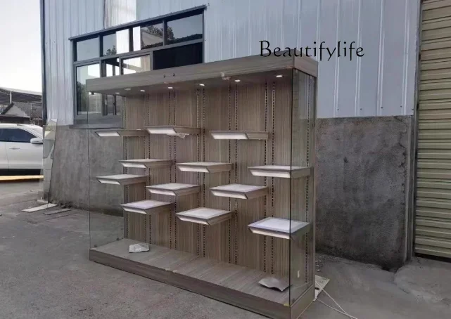 U High End Hand-Made Display Cabinet Household Small Lego Model Cabinet Adjustable Trophy With Light Product Display Cabinet