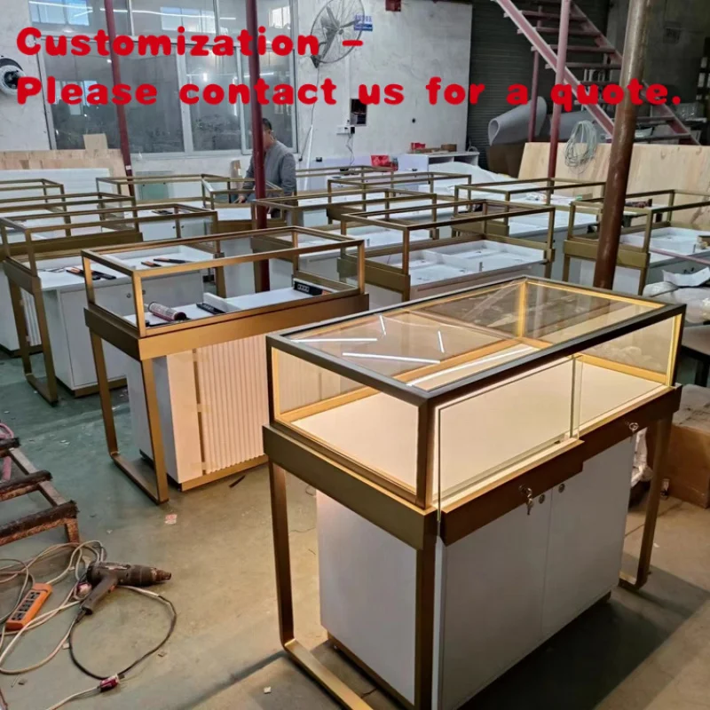 

custom.Customized Shopping Mall Kiosk with Jewelry showcase and Display Counter with Led Light