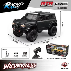 2025 HB-R100 Series RC Car New Upgrade Ford Bronco 1:10 Full Scale Model Climbing Car High Speed Off-Road Vehicle