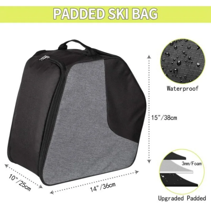 ISURE MARINE Ski Shoe Storage Bag Winter Outdoor Large Capacity Waterproof Ski Shoe Storage Bag