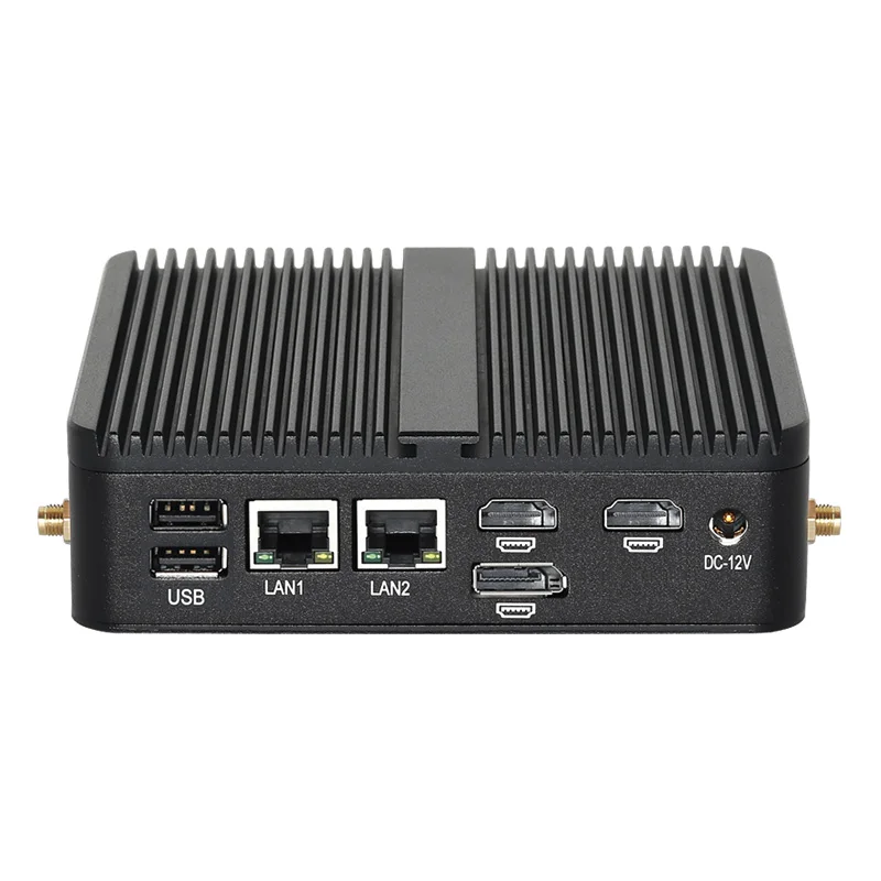 Intel N150 Mini PC 2x HDMI DP 6x USB 2x RS232 DB9 2x Ethernet M.2 NVMe SSD Windows 10/11 Ubuntu SIM Slot 4G LTE WiFi