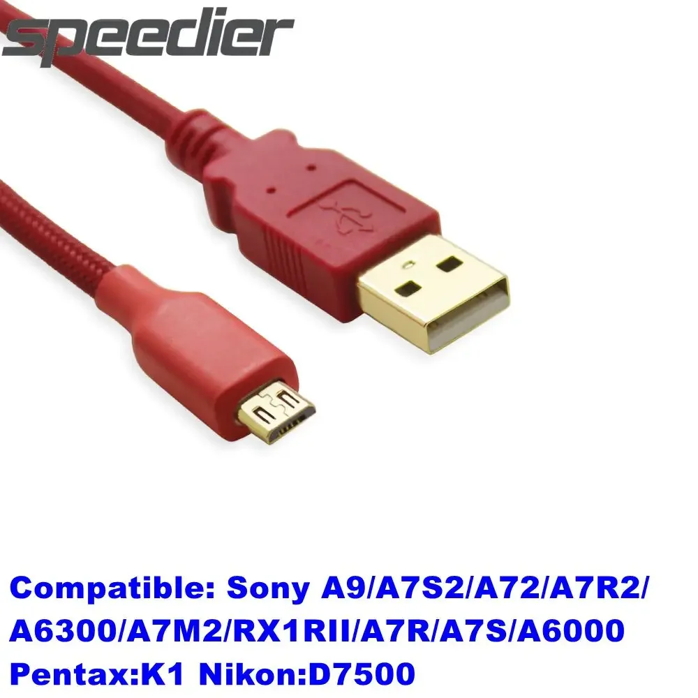 

USB 2.0 A type To Micro USB Camera Cable 3M 5M For SONY A9 A7S2 A7R A7S K1 Nikon D7500 Tethered Shooting Line Camera To Computer