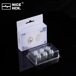NICEHCK C03 Transparent Liquid Silicone Ear Tips Noise Isolating Soft Safe Eartips Earphone Accessories for NX8 Himalaya Davinci