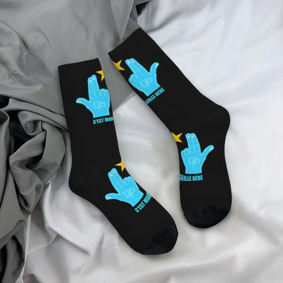 

Носки All Seasons Crew Stockings C'est Marseille Bebe JUL, забавные длинные носки для мужчин и женщин, подарки на День святого Валентина