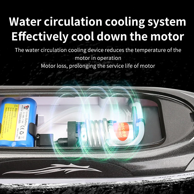 35 km/H HJ806 2.4G szybki pilot zdalnego sterowania łódź wyścigowa z układ chłodzenia wody/szybki R/C łódź zabawki modele dla dzieci