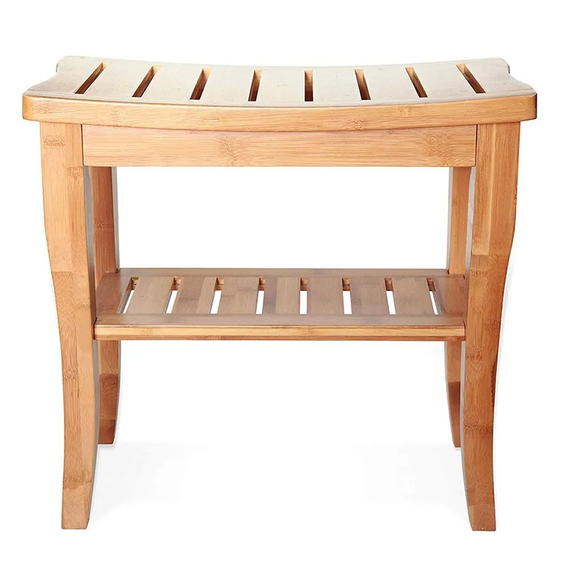 Bathroom Shower Stool Stool Seat with Storage Rack Elderly Baby