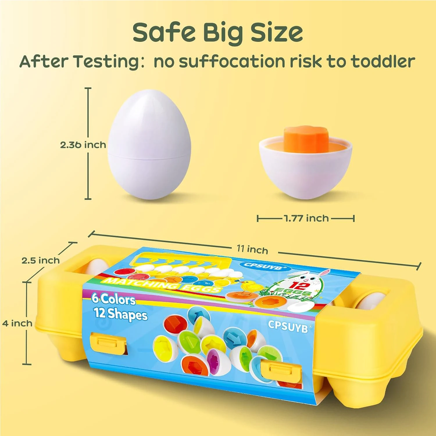 12PCS Shape Eggs Montessori Educational Toys Color Shape Recognize Matching Toddler Intelligent Learning Children Boy Girl Gift