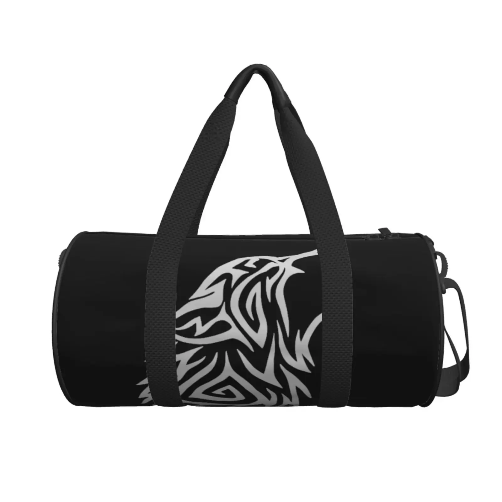 

Wolf Print Round Large Capacity Travel Duffel Bag Handheld Travel Bag, Lightweight Storage Luggage Bag Carry on Luggage