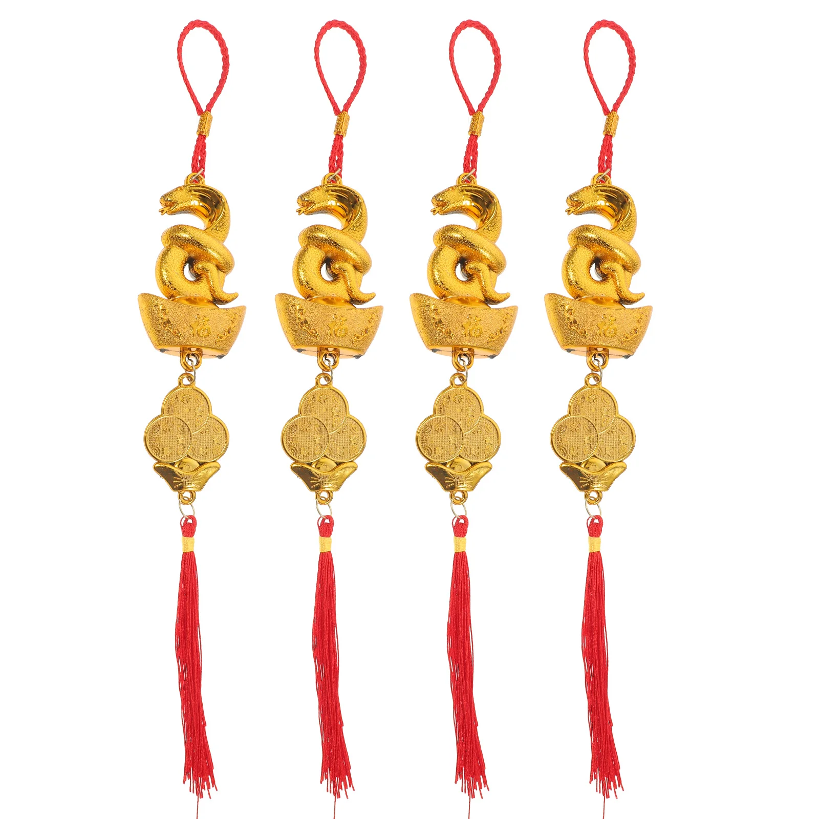 4 قطعة السنة الصينية الجديدة معلقة الديكور مهرجان الربيع ثعبان سنة قلادة للباب الأمامي نافذة السيارة ديكور المنزل مكتب الطرف #1