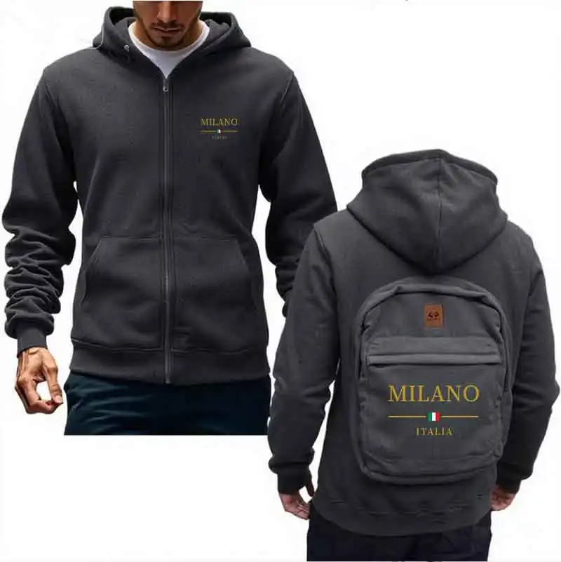 حقيبة ظهر منتج جديدة فضفاضة للخريف والشتاء متكاملة مع هوديس كاجوال عصرية للرجال والنساء