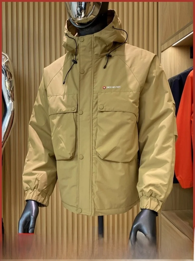 

Высококачественная мужская морозостойкая теплая рабочая одежда в скандинавском стиле Fce Jaet, водостойкое ветрозащитное осенне-зимнее хлопковое пальто