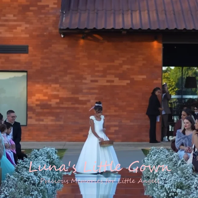 Vestido Blanco sin Mangas con Corte en A para Niña, con Volantes en el Hombro, para Bodas al Aire Libre, Primera Comunión, Vestido Formal para Ceremonias