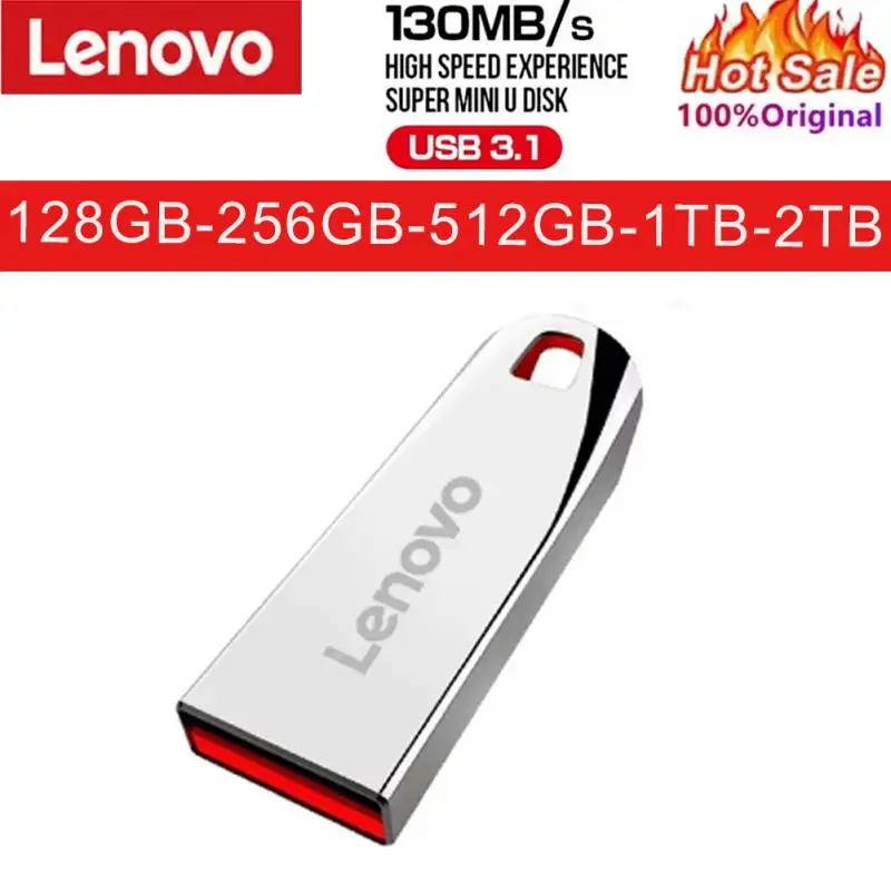 

Флэш-накопители Lenovo, флэш-накопители Usb 3,0 Mini, высокоскоростной металлический флеш-накопитель 1 ТБ, 512 ГБ, портативный накопитель, водонепроницаемая память, U-диск