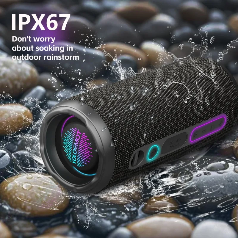 

Портативные водонепроницаемые Bluetooth-колонки для кемпинга, 24 Вт, мощный беспроводной бас, стереозвук, сабвуфер, поддержка TF-карты, AUX, воспроизведение музыки