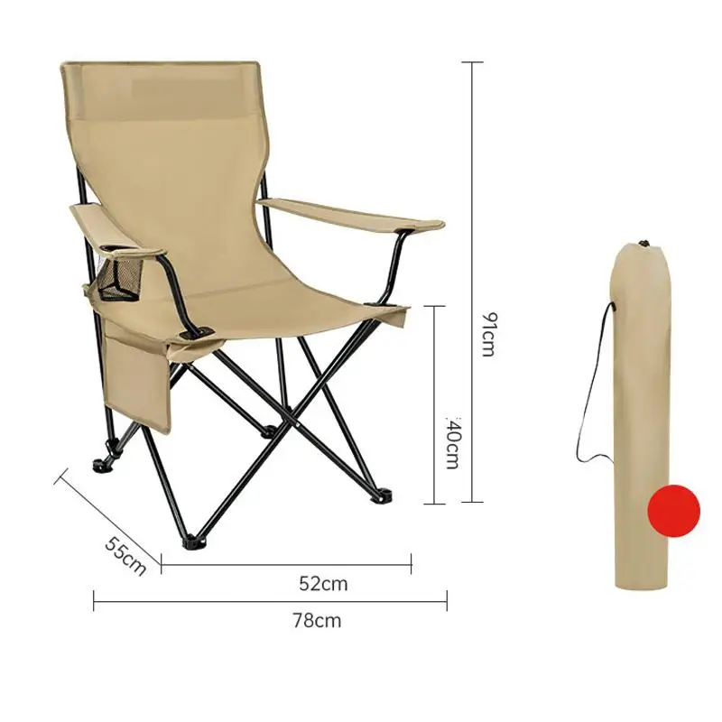 Portable Folding Camp Chairs Modern Design Oxford Fabric Fishing & Beach Chair Outdoor Furniture for Park Use